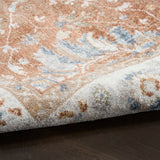 nourison astra machine washable asw20 rust ivory rug