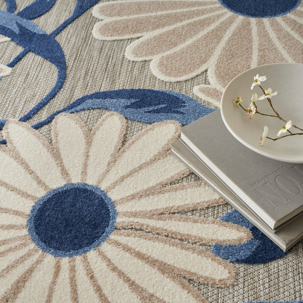 nourison aloha alh33 blue grey rug
