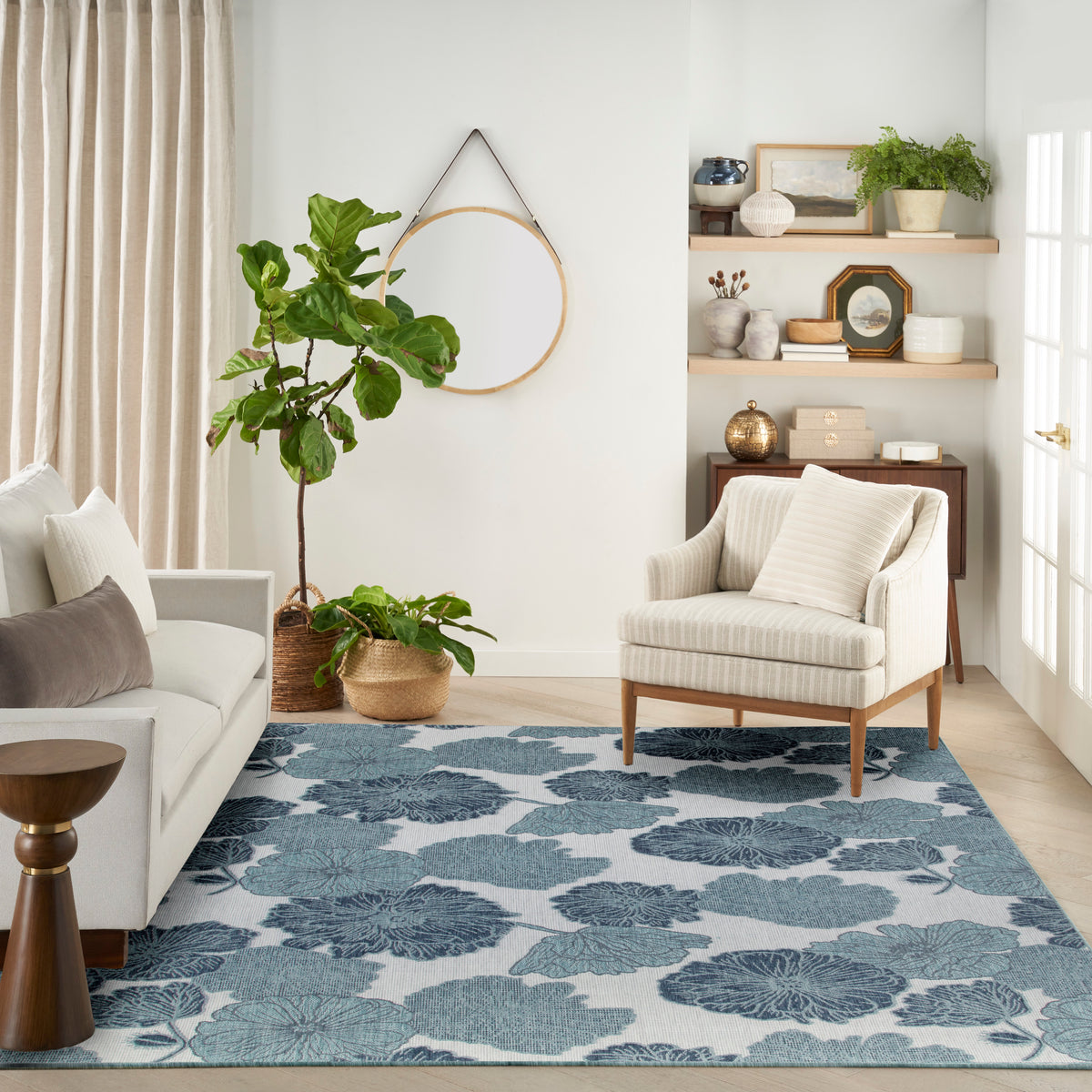 nourison garden oasis goa04 blue rug