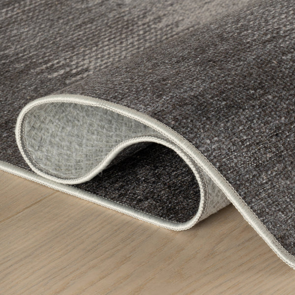 dash albert teahouse da2415 charcoal machine washable polyester rug