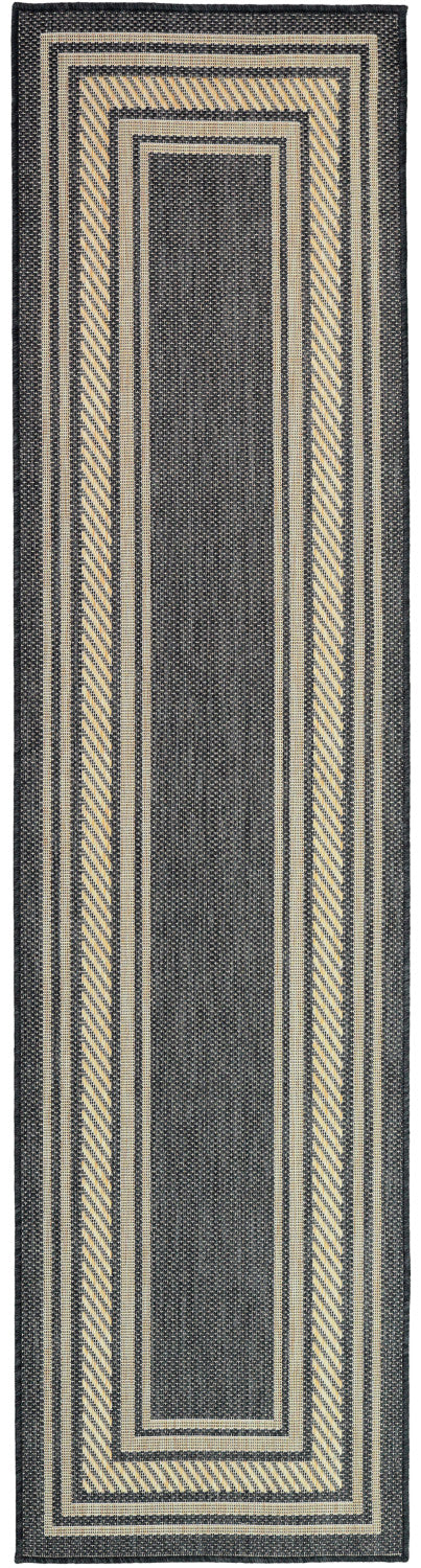 nourison horizon indoor outdoor hoz03 charcoal rug