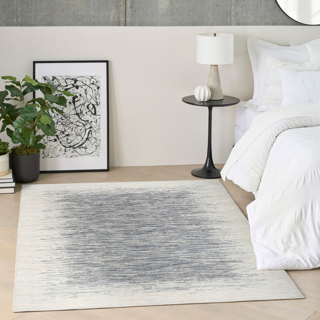 nourison grand street grn04 ivory blue rug