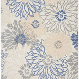nourison passion psn17 ivory grey blue rug