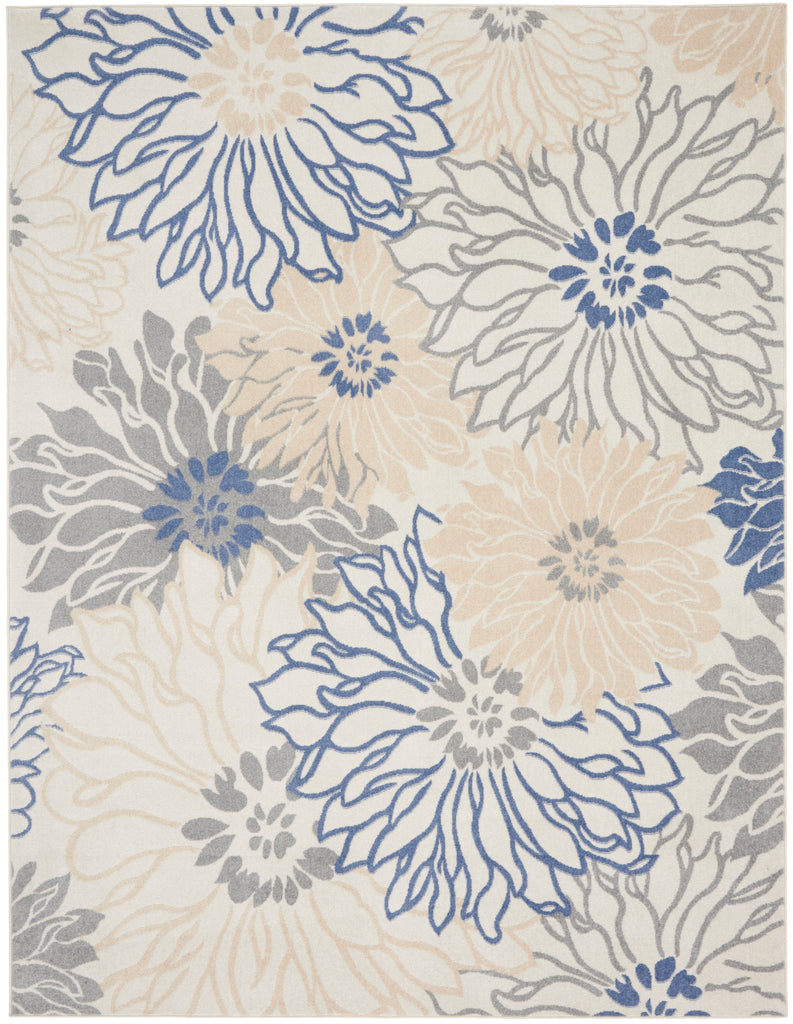 nourison passion psn17 ivory grey blue rug