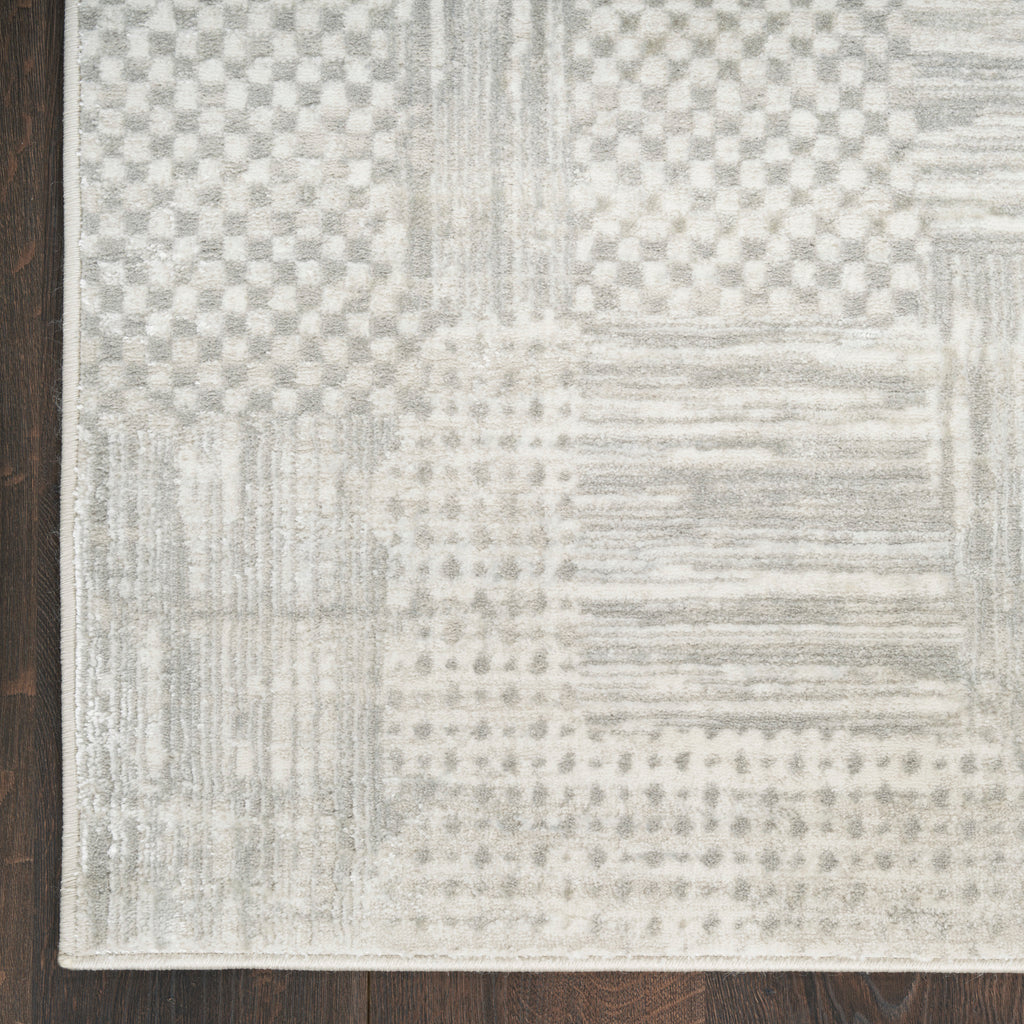 nourison glitz glz09 silver grey rug