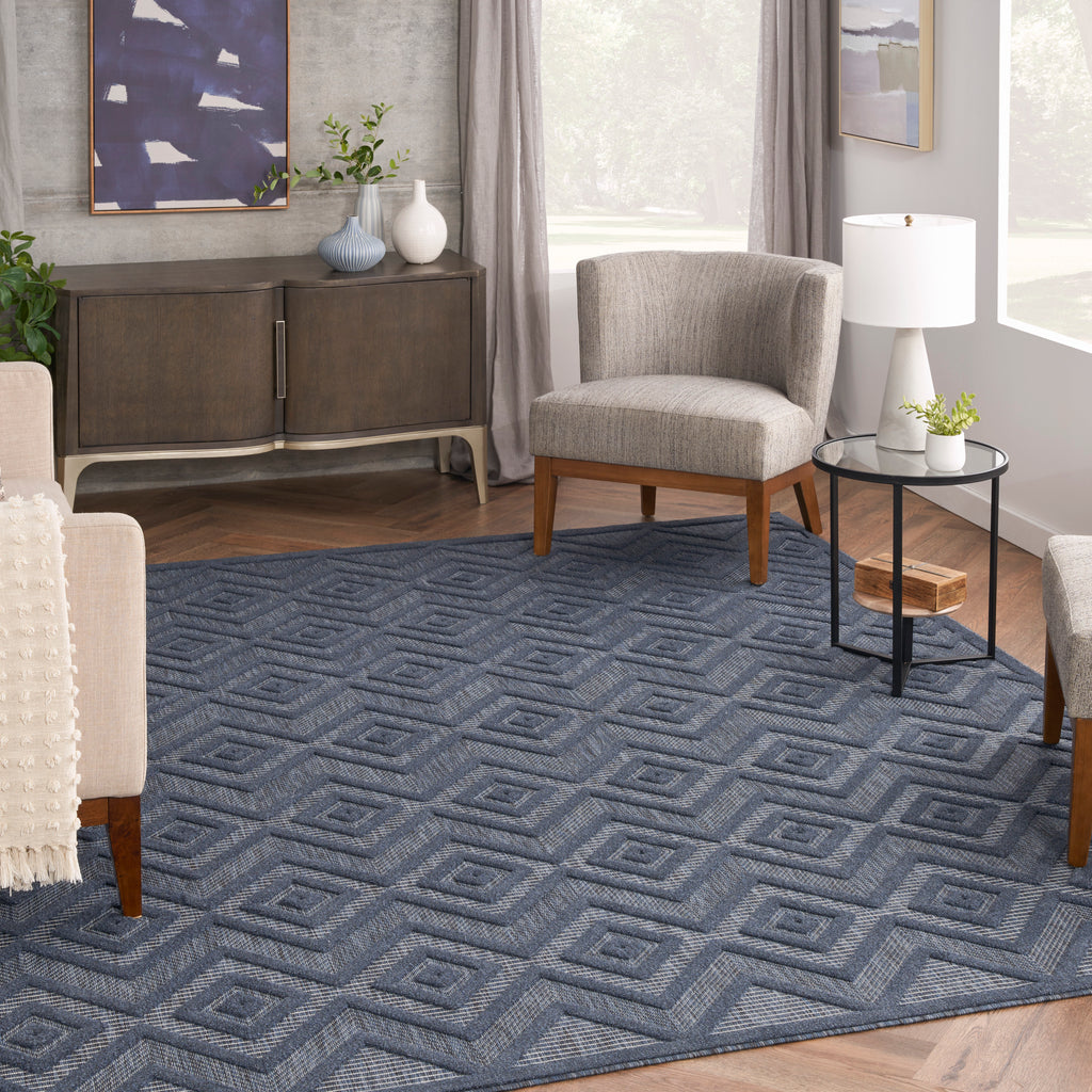 nourison versatile nrv01 navy blue rug