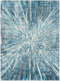 nourison ambiance ami01 blue silver rug