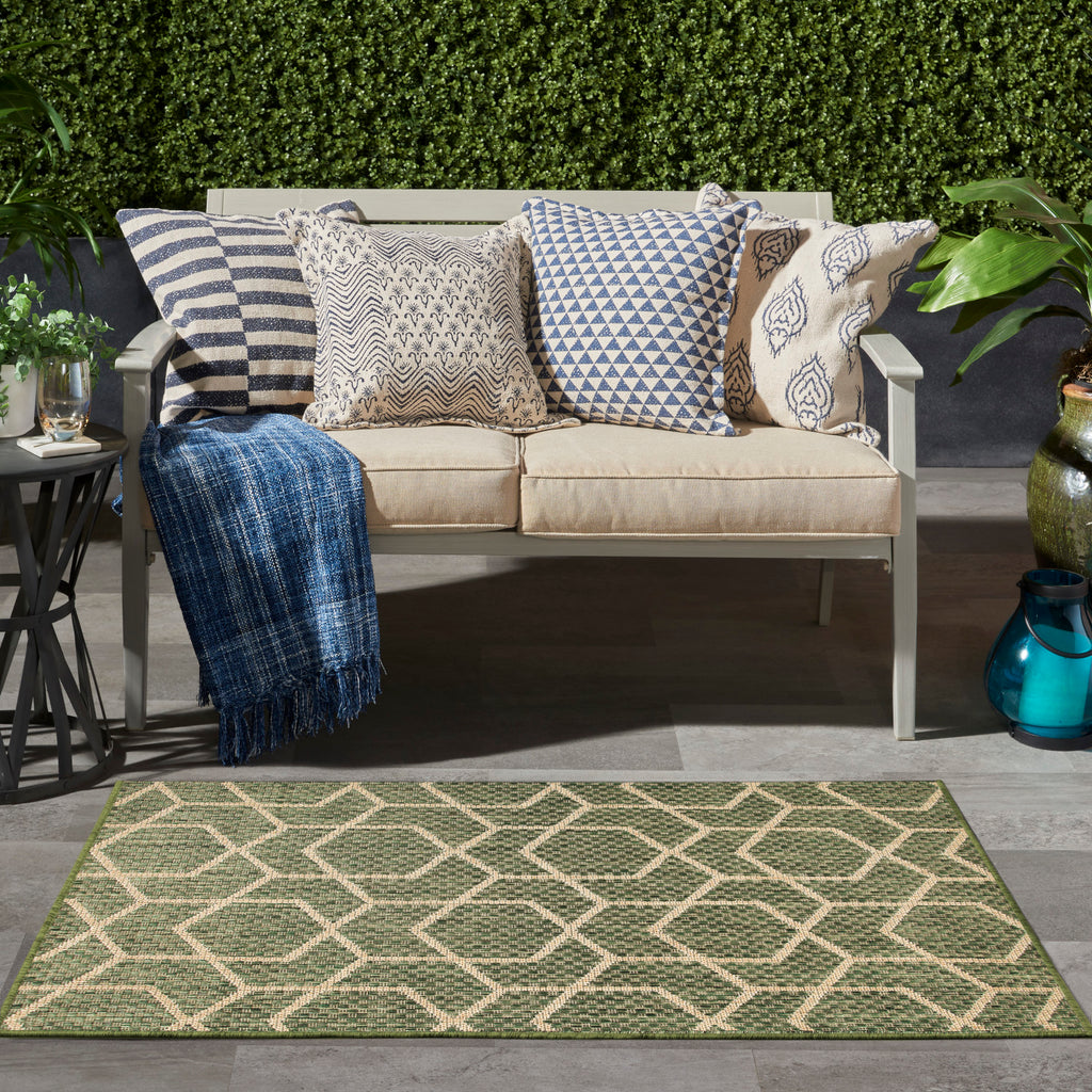 nourison horizon indoor outdoor hoz01 green rug