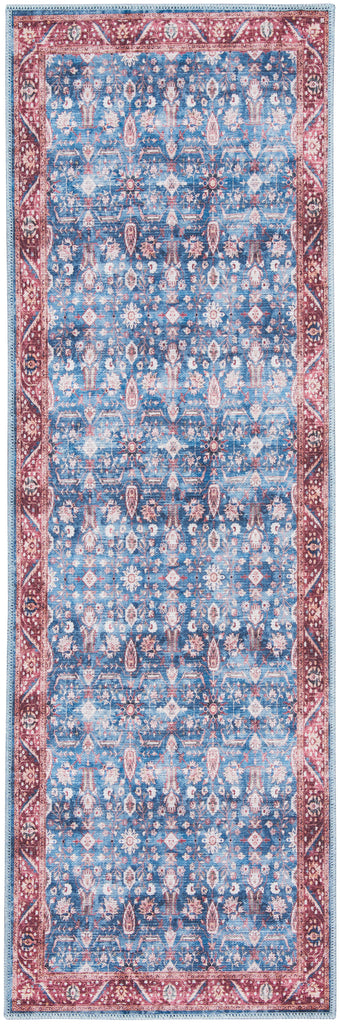 nourison grand washables grw06 blue brick rug