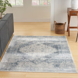 nourison astra machine washable asw11 blue ivory rug