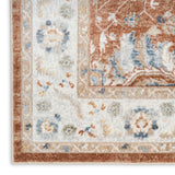 nourison astra machine washable asw20 rust ivory rug