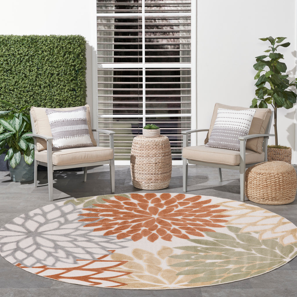 nourison aloha alh05 ivory multicolor rug