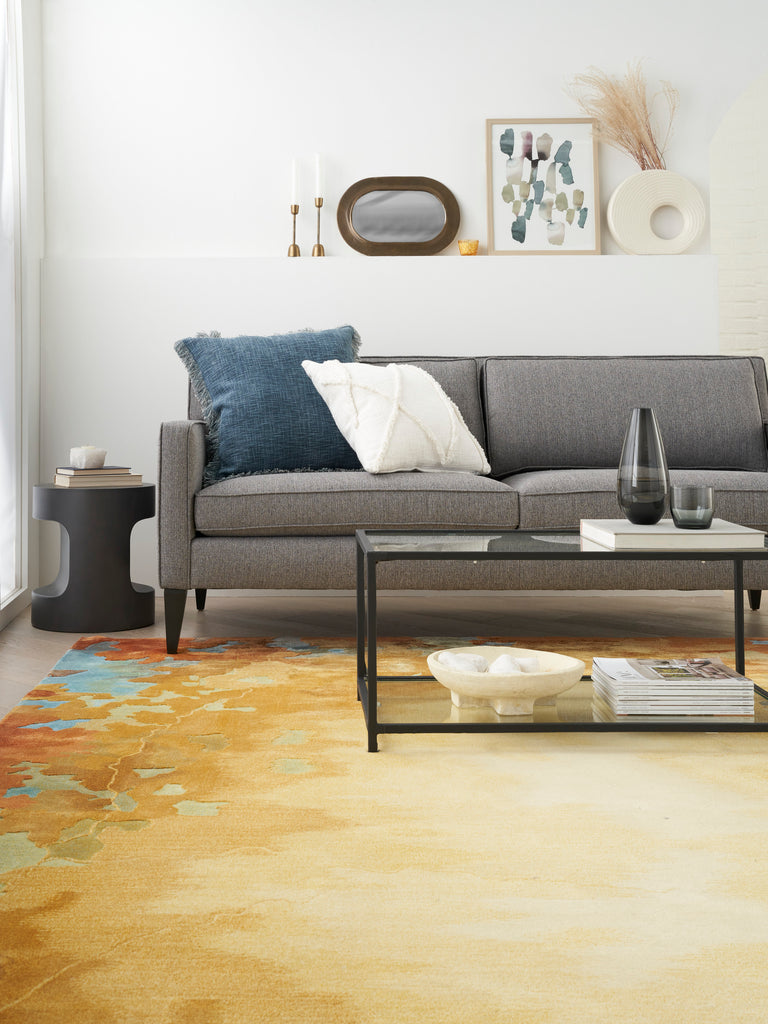 nourison prismatic prs29 gold multicolor rug