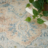nourison astra machine washable asw12 beige blue rug