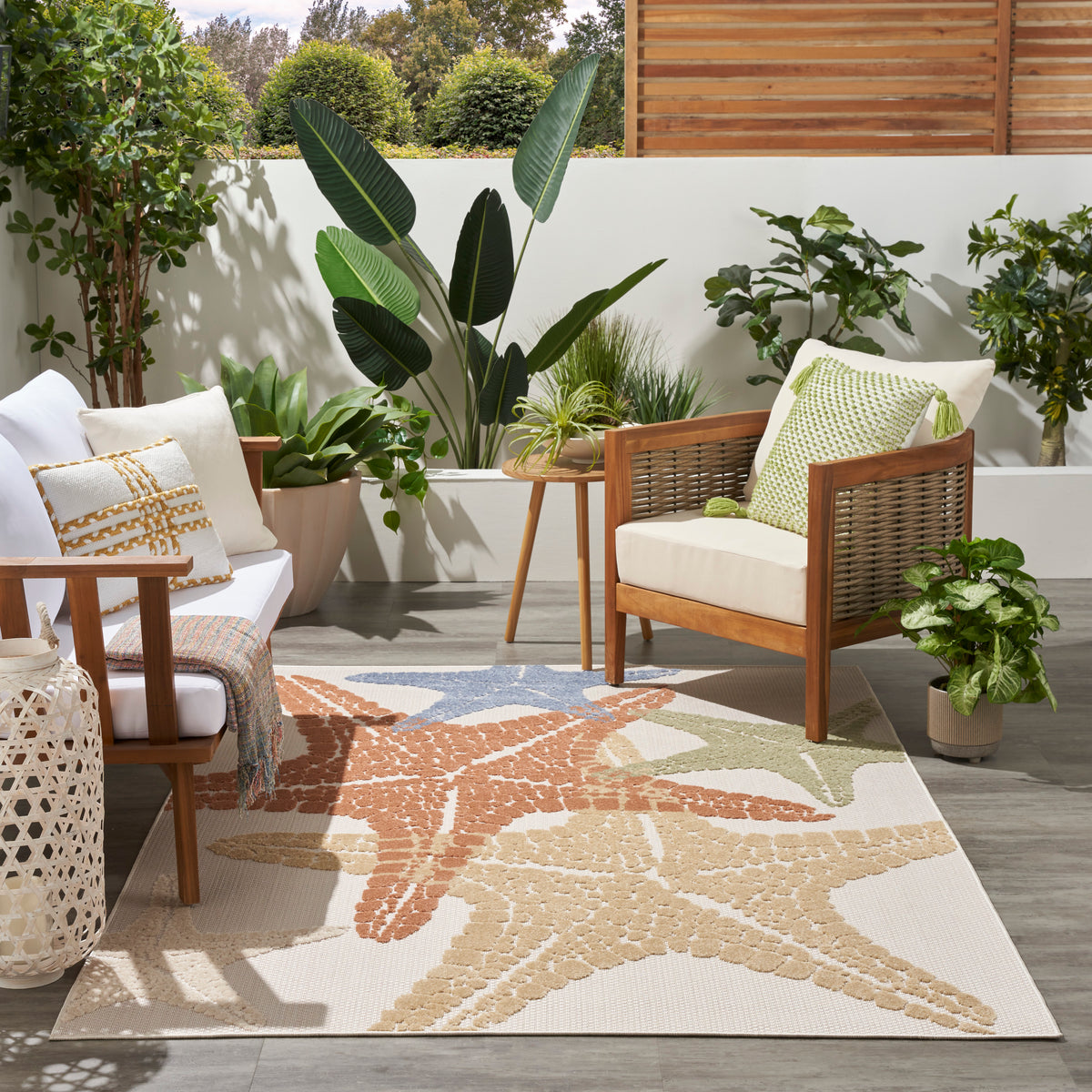nourison aloha alh28 ivory multicolor rug