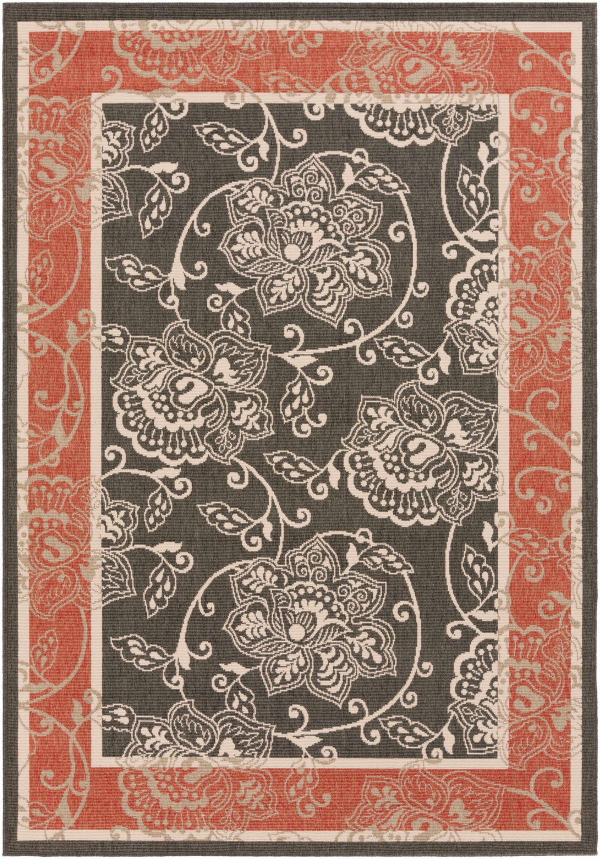 Hauteloom Berryman BERRY Black Machine Made Olefin Rug