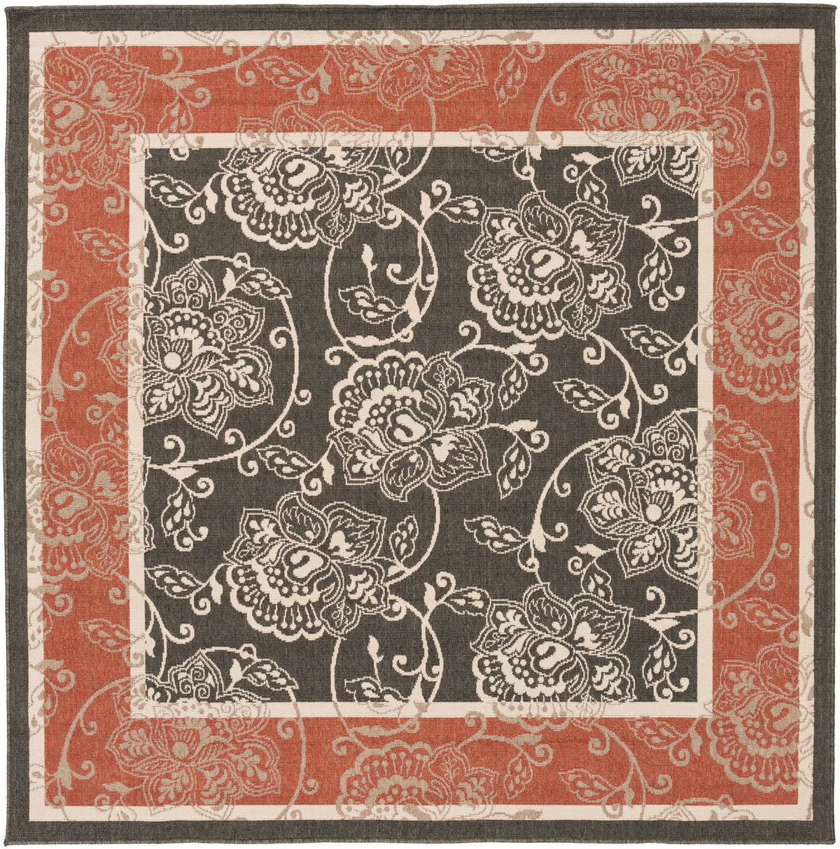 Hauteloom Berryman BERRY Black Machine Made Olefin Rug
