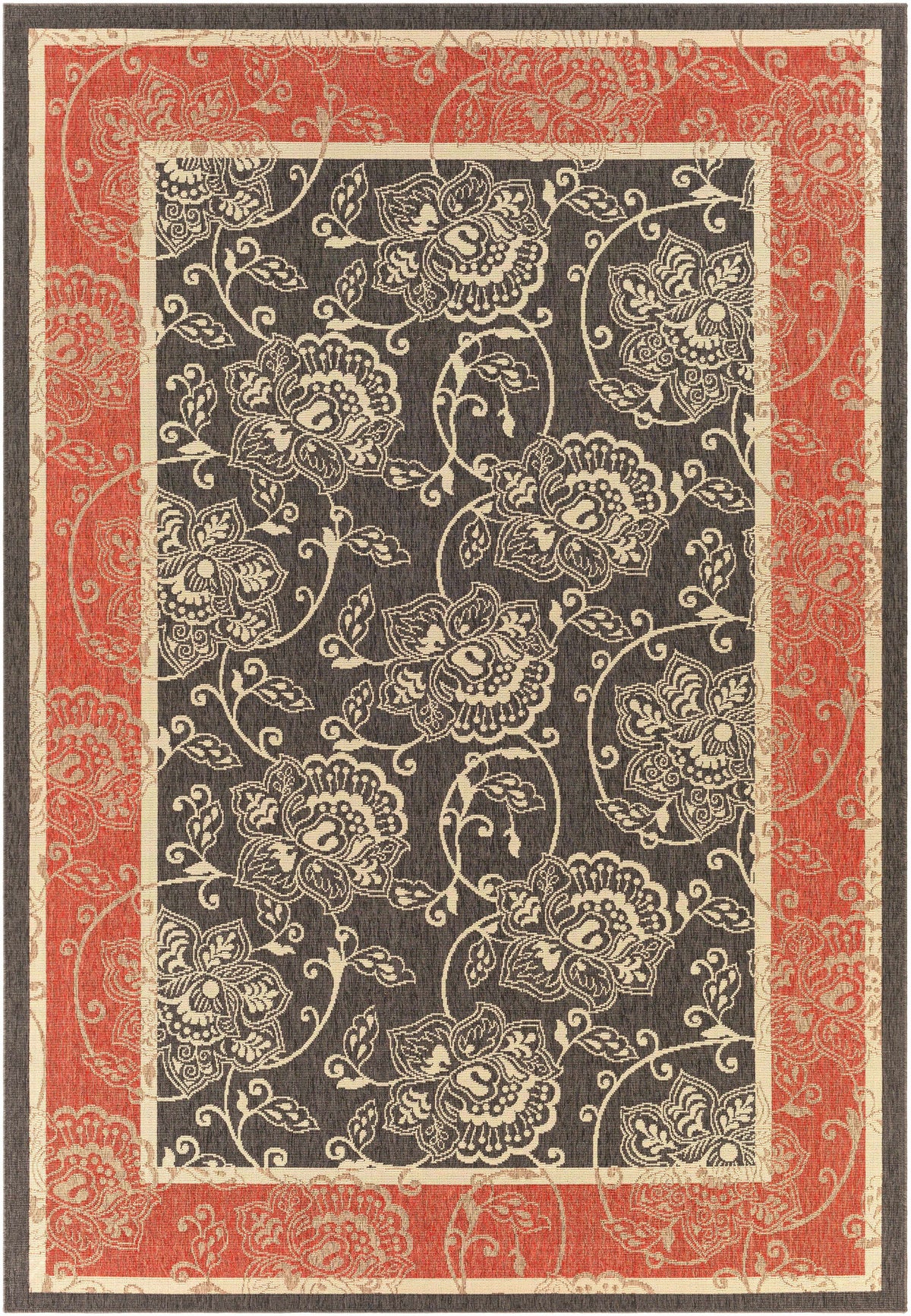 Hauteloom Berryman BERRY Black Machine Made Olefin Rug