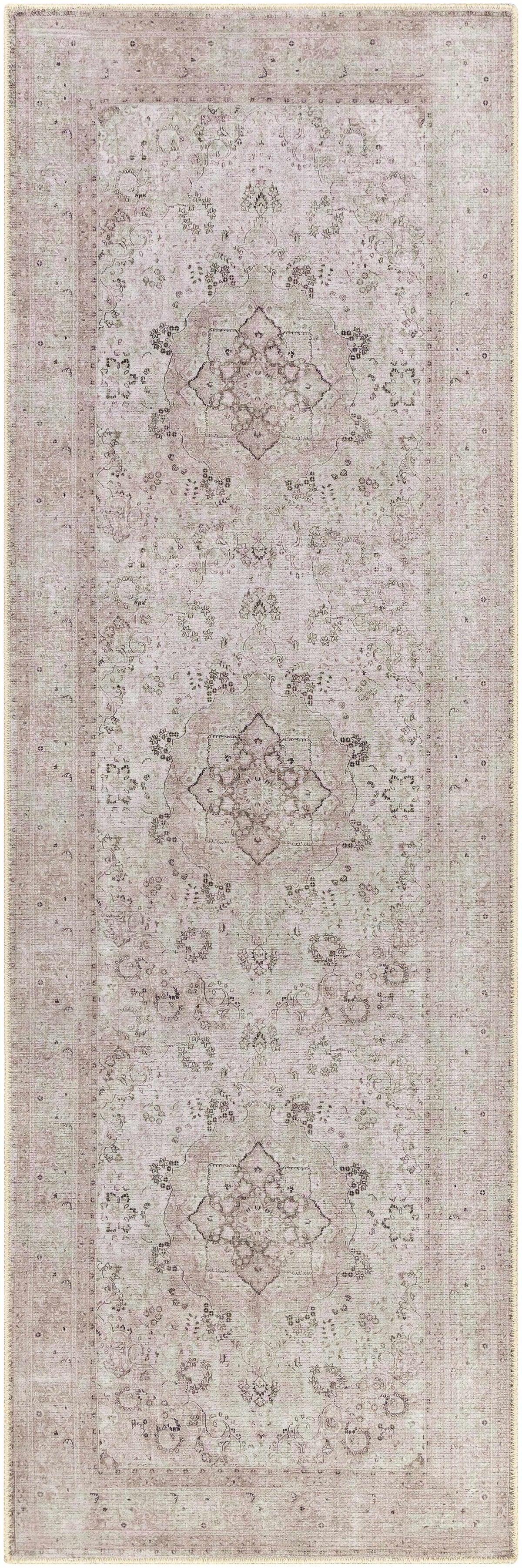 Hauteloom Bethany BET Beige Machine Made Chenille-Polyester Rug