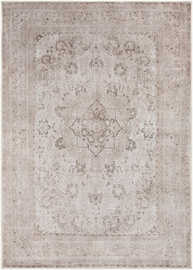 Hauteloom Bethany BET Beige Machine Made Chenille-Polyester Rug