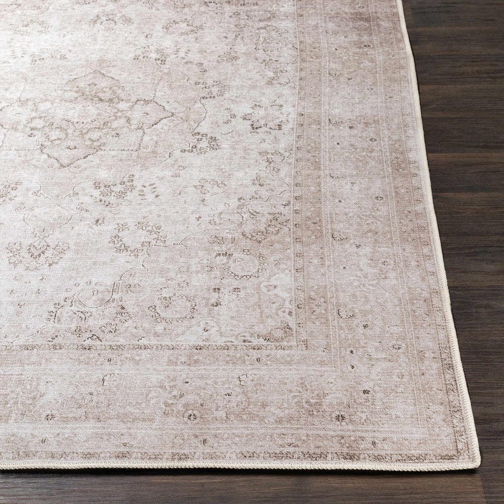 Hauteloom Bethany BET Beige Machine Made Chenille-Polyester Rug