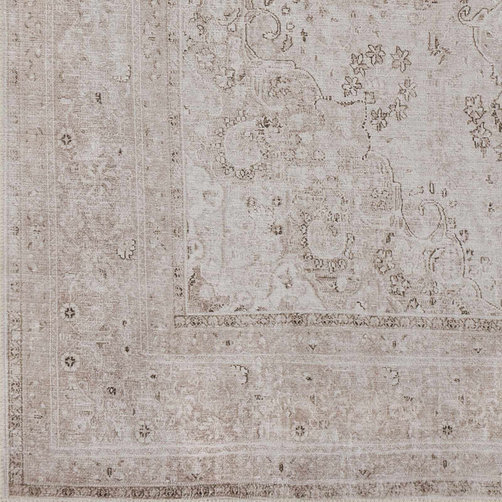 Hauteloom Bethany BET Beige Machine Made Chenille-Polyester Rug