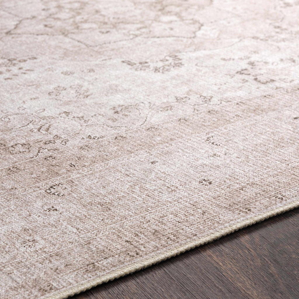 Hauteloom Bethany BET Beige Machine Made Chenille-Polyester Rug