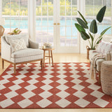 nourison positano pos04 terracotta rug