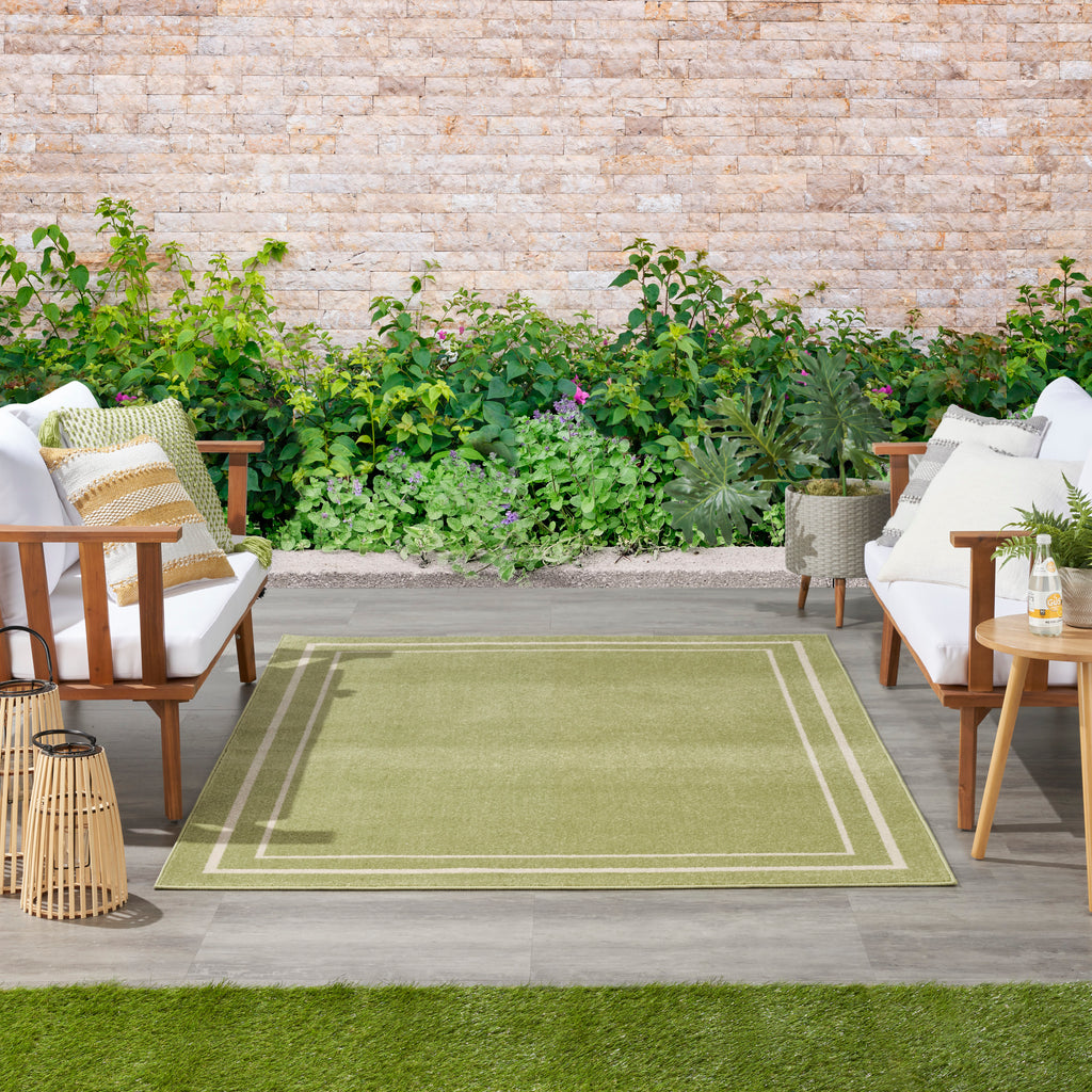 nourison nourison essentials nre02 green ivory rug