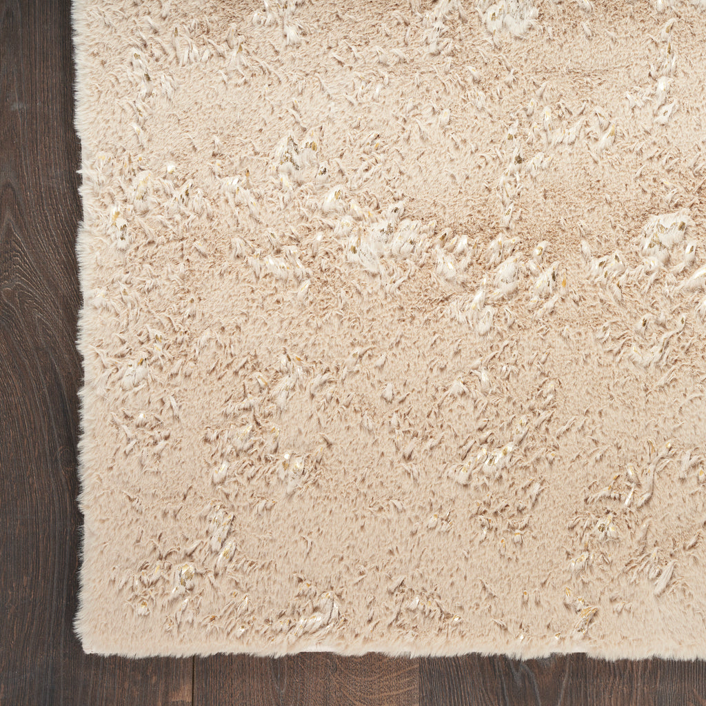 nourison cozy shimmer csh01 beige gold rug