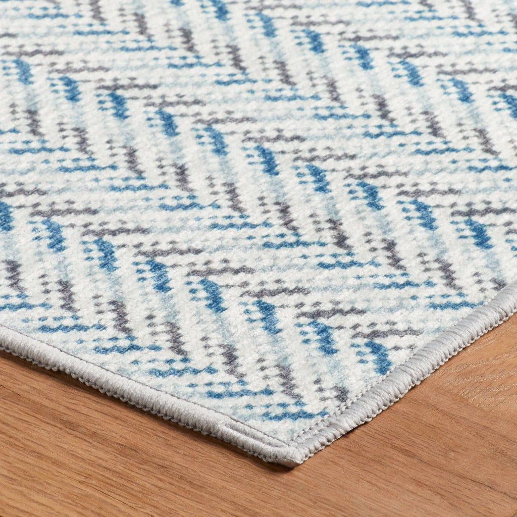 dash albert lowell da2323 blue machine washable polyester rug