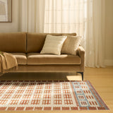 nourison nordic nrc16 ivory rust rug