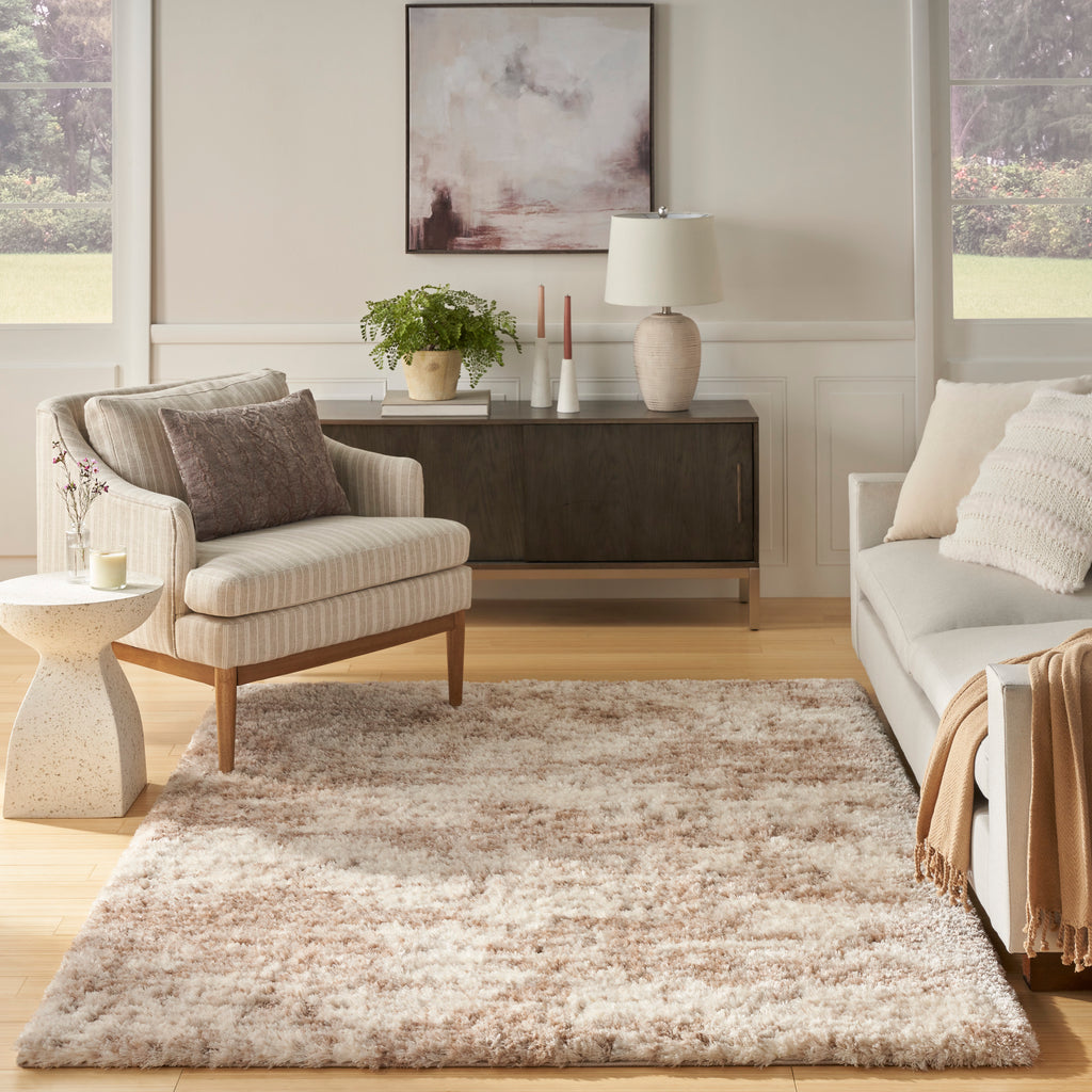 nourison dreamy shag drs10 ivory dark beige rug