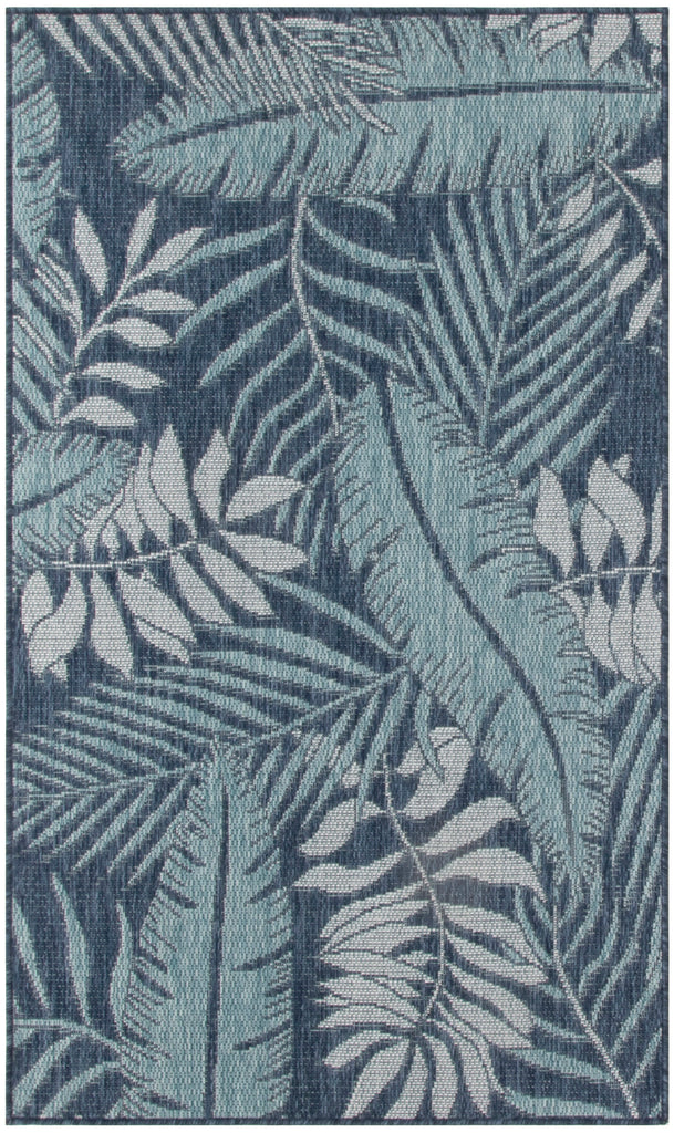 nourison garden oasis goa02 navy rug