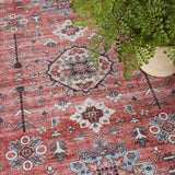 nourison fulton ful12 brick rug