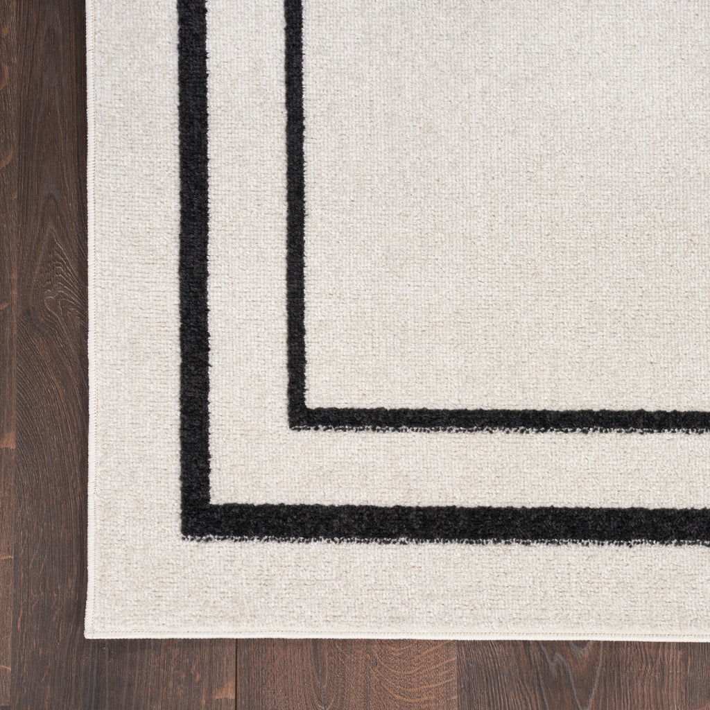 nourison nourison essentials nre02 ivory black rug