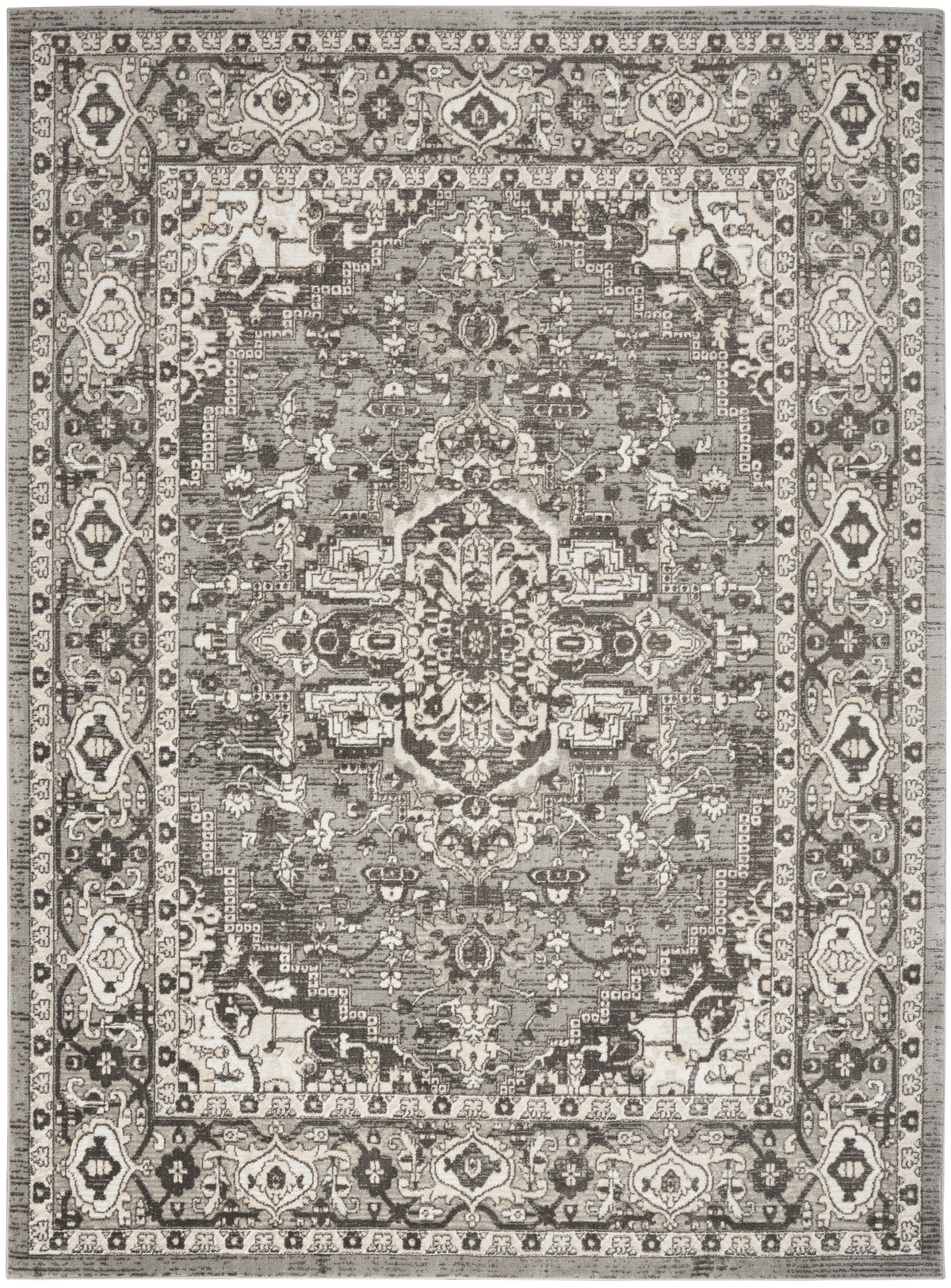 nourison quarry qua05 grey rug