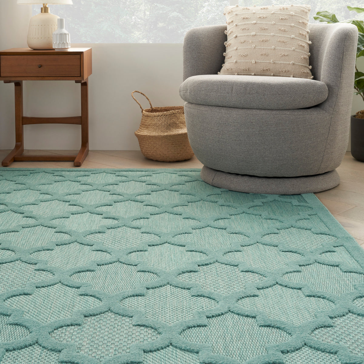 nourison easy care nes01 aqua teal rug