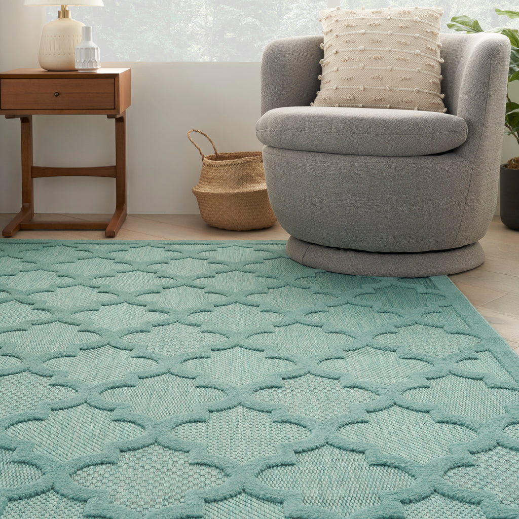 nourison easy care nes01 aqua teal rug