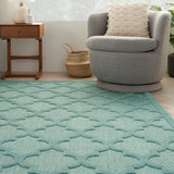 nourison easy care nes01 aqua teal rug