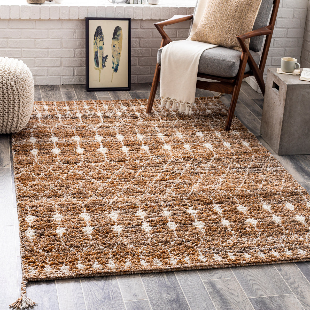 surya birch bhc 2300 brown rug