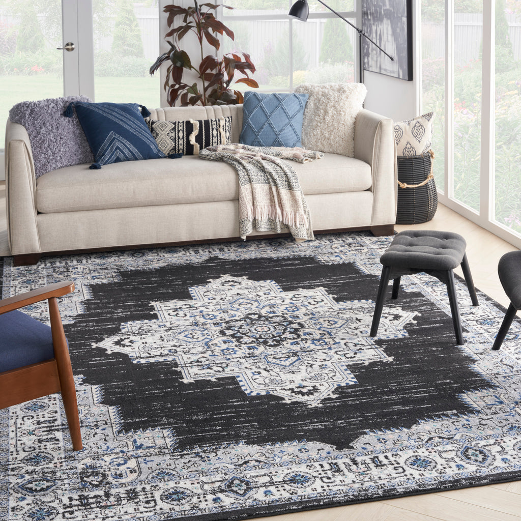 nourison passion psn03 black ivory rug