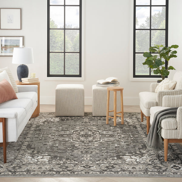 nourison quarry qua05 grey rug