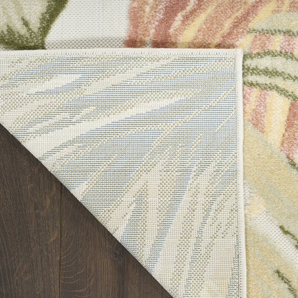 nourison aloha alh43 ivory green rug
