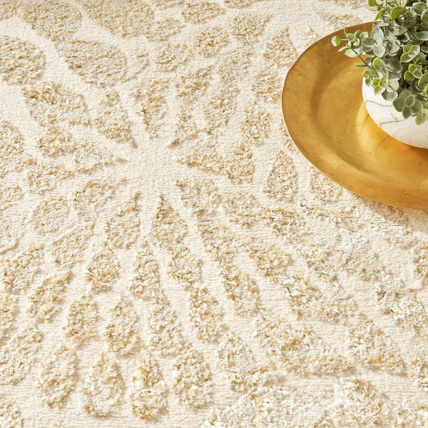 nourison ambiance ami02 ivory gold rug