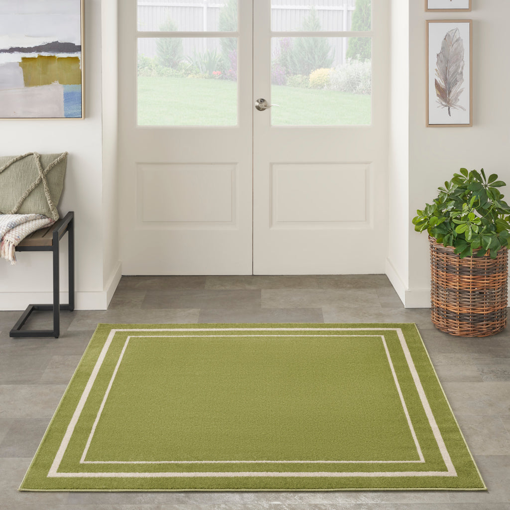 nourison nourison essentials nre02 green ivory rug