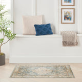 nourison astra machine washable asw11 silver blue rug