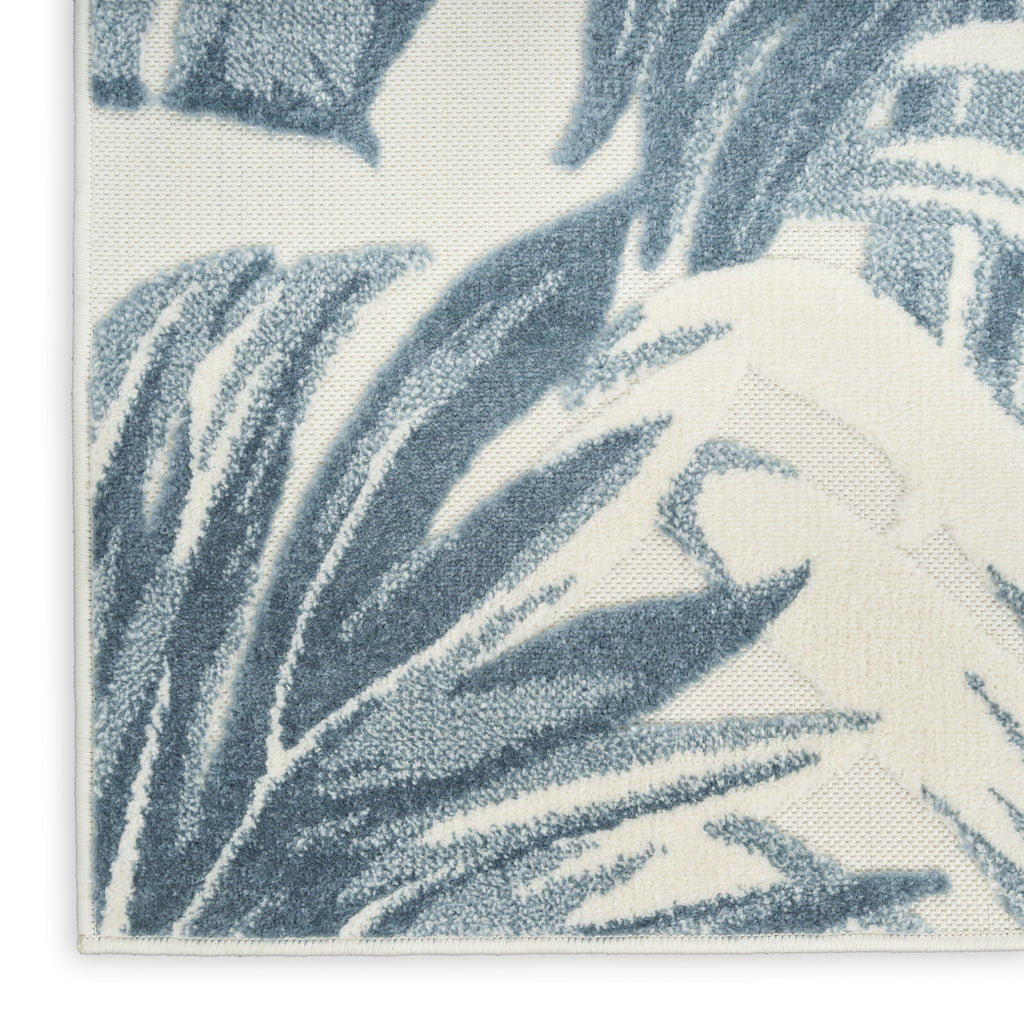nourison aloha alh43 ivory blue rug