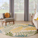 nourison aloha alh18 green multicolor rug