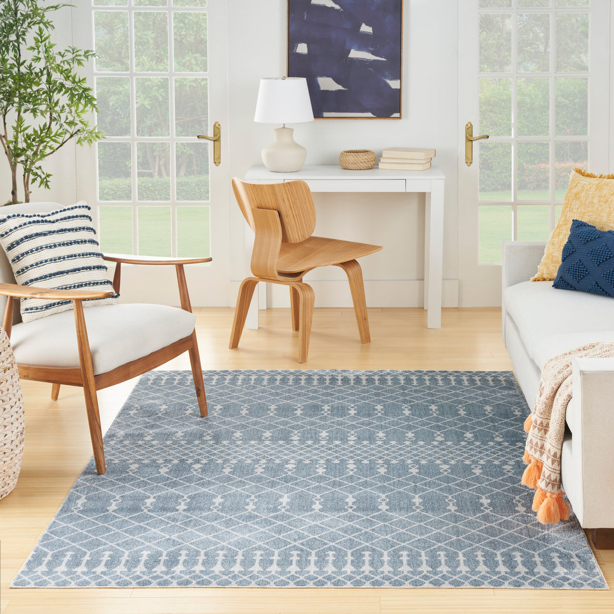 nourison astra machine washable asw10 blue rug